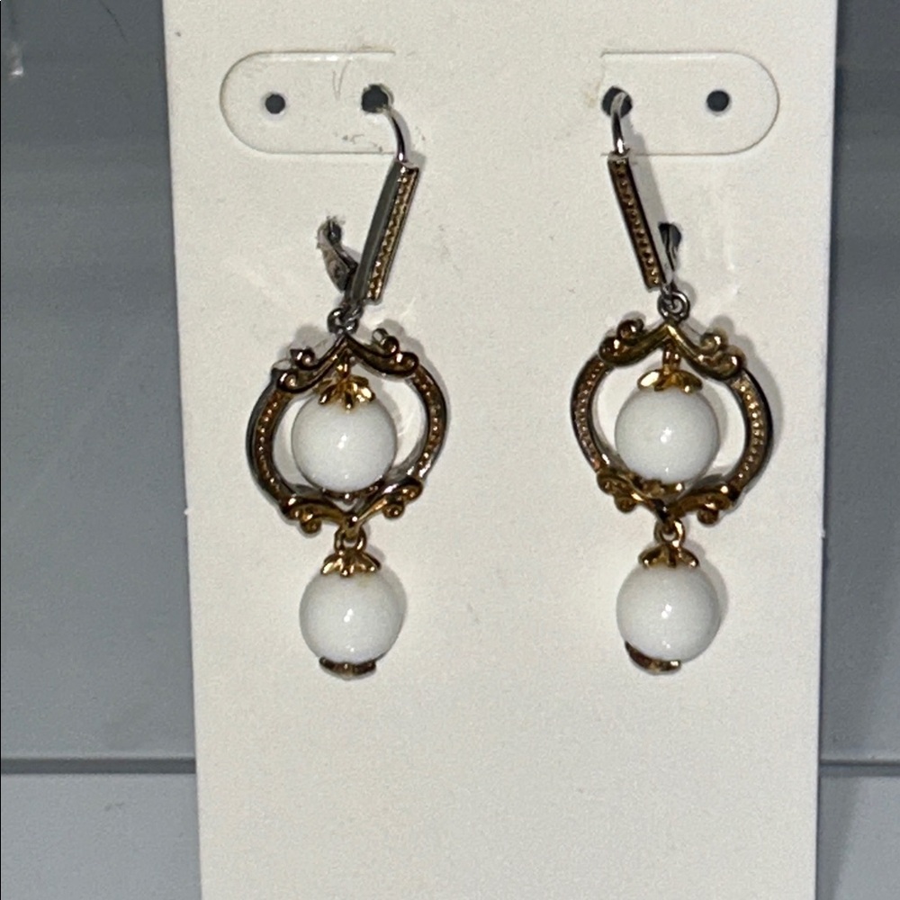 NWOT Genuine Michael Vallatutti Quartz Gemstone Drop Earrings